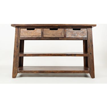 Painted Canyon 50 Inch Sofa Table In Distressed Brown