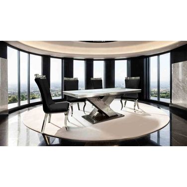 Palazzo Dining Room Set In Chrome