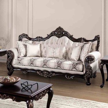 Palencia Sofa In Dark Cherry and Beige