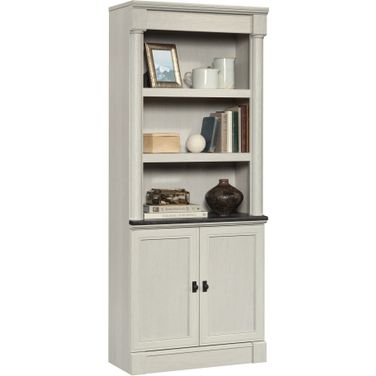 Palladia Library With Doors In Glacier Oak