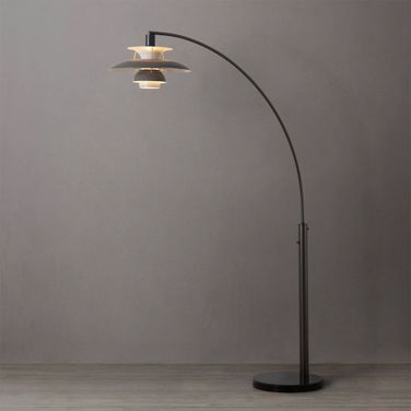 Palm Springs 87 Inch 1 Light Arc Floor Lamp In Gunmetal and Gray