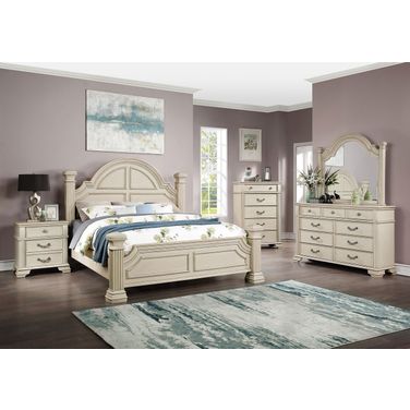 Pamphilos Eastern King Bed In Antique White