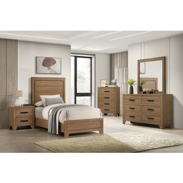 Panelli Youth Bedroom Set In Walnut