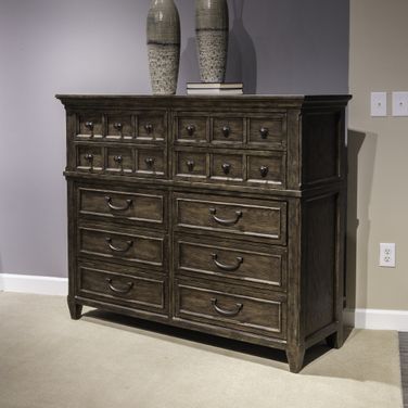 Paradise Valley 10 Drawer Chesser In Saddle Brown