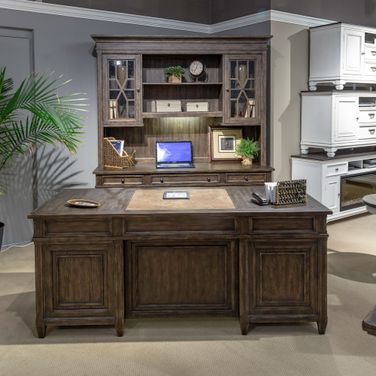Paradise Valley 5 Piece Executive Set In Saddle Brown