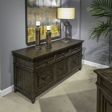 Paradise Valley Credenza In Saddle Brown