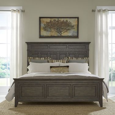 Paradise Valley King California Panel Bed In Saddle Brown