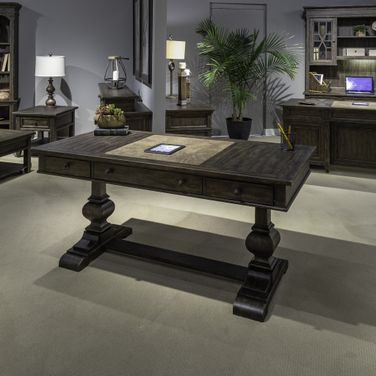 Paradise Valley Writing Desk In Saddle Brown
