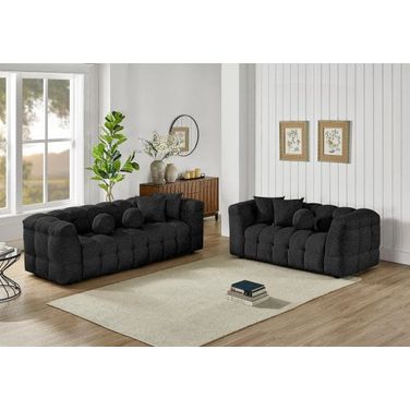 Paris Living Room Set in Black