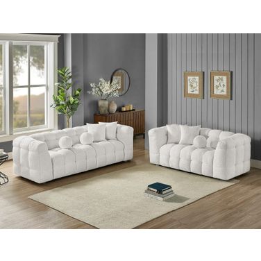 Paris Living Room Set in Cream