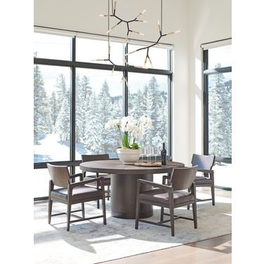 Park City Dark Mocha Canyon Silvercreek Round Dining Room Set
