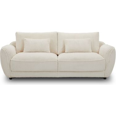 Parker Living Utopia Mega Ivory Sofa With 2 Cushion Seat And Lumbar Pillow