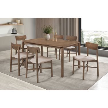 Parkridge Rectangular Dining Room Set In Natural Walnut