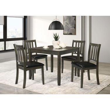 Parkwood 5-Piece Square Dining Table Set In Charcoal