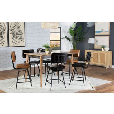Partridge Counter Height Dining Room Set In Natural Sheesham