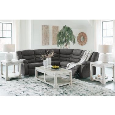 Partymate 2-Piece Reclining Sectional In Slate