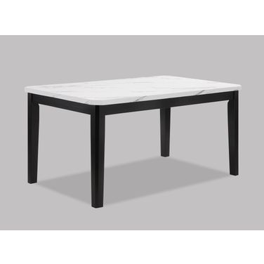 Pascal Dining Table In White Top and Black Leg