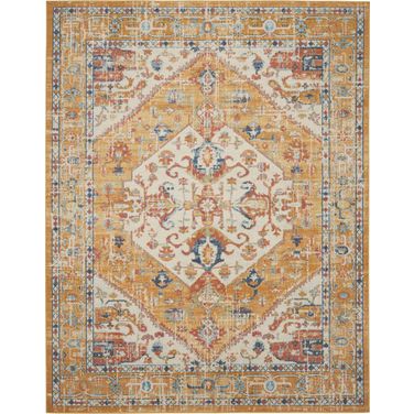 Passion Ivory and Yellow 8' x 10' Area Rug