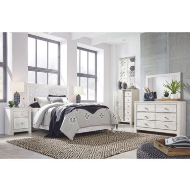 Paxberry Whitewash Panel Bedroom Set