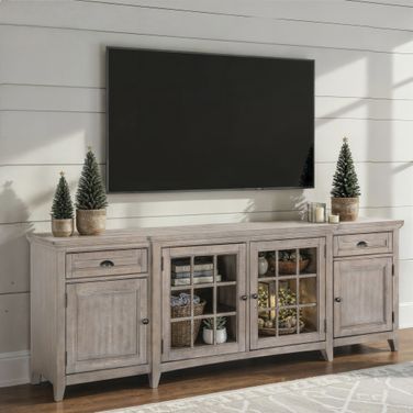 Paxton Place 90 Inch Console In Dovetail Gray
