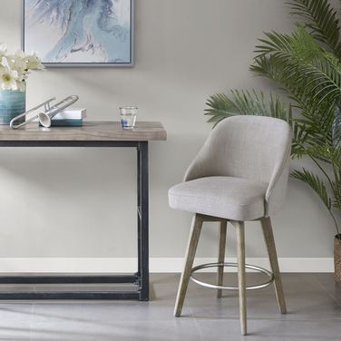 Pearce Counter Stool With Swivel Seat In Grey
