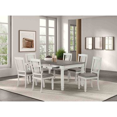 Pendola Dining Room Set In Rustic White