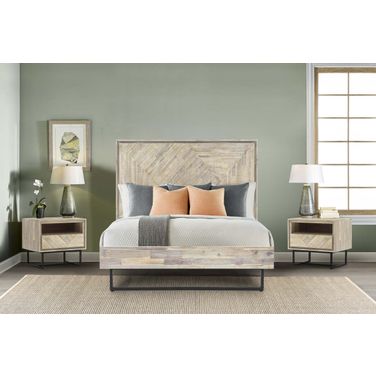 Peridot 3-Piece Queen Bedroom Set In Natural Acacia Wood