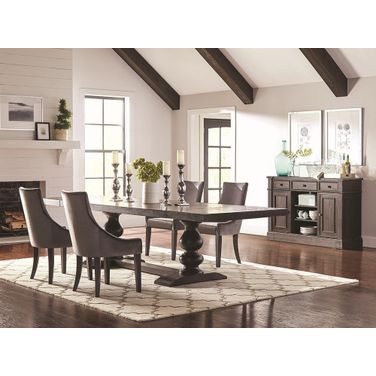 Phelps Extendable Dining Room Set In Distressed Nior