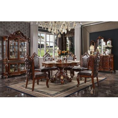Picardy Round Dining Room Set (Honey Oak)