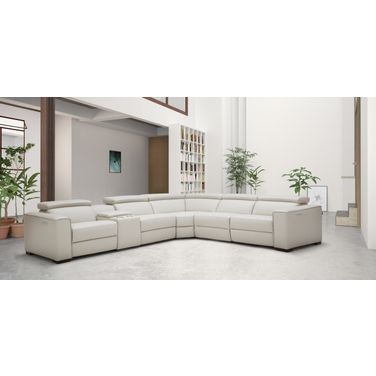 Picasso Motion Sectional in Silver Grey