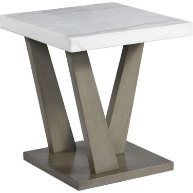 Picket House Furnishings Graham Square End Table in Grey