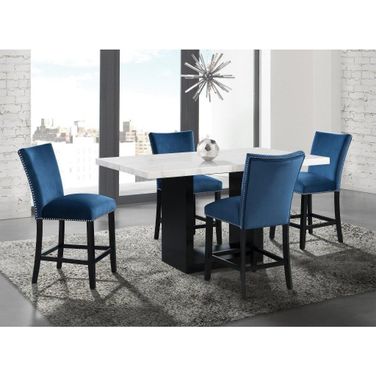 Picket House Furnishings Willow White Marble Counter Height Dining Set