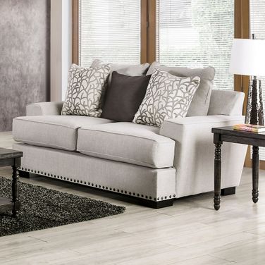 Picotee Loveseat In Light Gray and Black