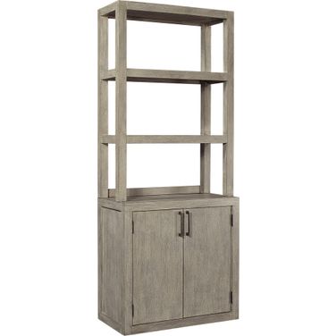 Platinum Door Bookcase In Grey