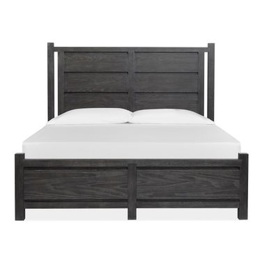Plum Creek King Panel Bed In Ravenwood Black