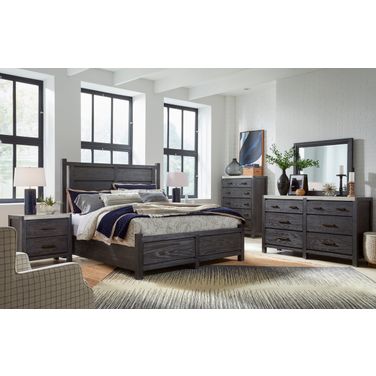 Plum Creek Panel Bedroom Set In Ravenwood Black