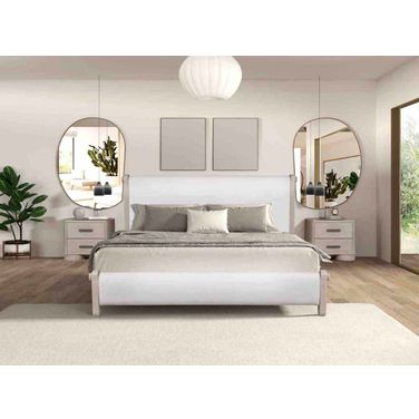 Pocatello Queen Bed In White Oak