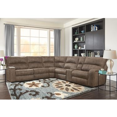 Polaris Kahlua 6 Piece Modular Power Reclining Sectional With Power Headrests And Console