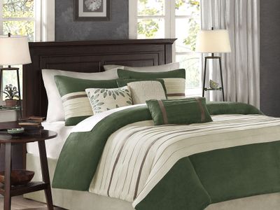 7PC Comforter Set Queen Bed in Solid Color - China Queen Comforter Set and  Sage Green Comforter price