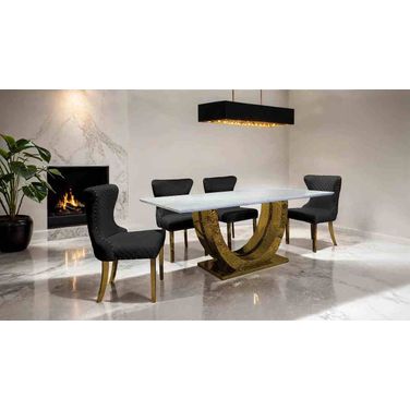 Portanova Dining Table In Gold