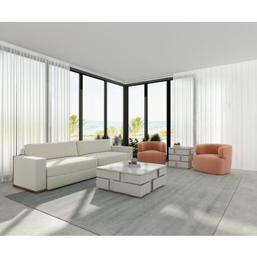 Portico Square Occasional Table Set In White