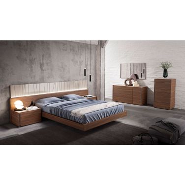 Porto Walnut Platform Bedroom Set