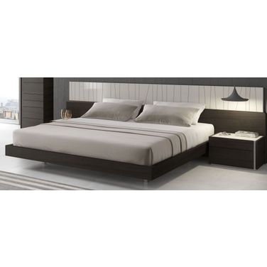 Porto Natural Wenge Lacquer King Platform Bed