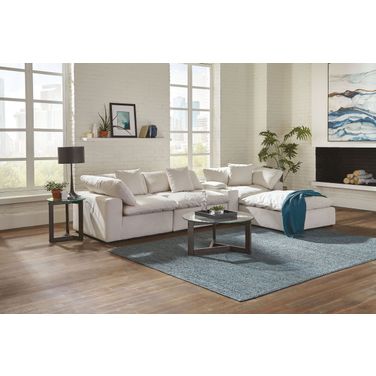 Posh Modular Sectional With Console In Porcelain