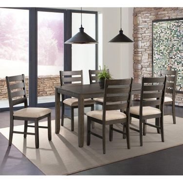 Powell Dark Walnut 7 Piece Dining Room Set