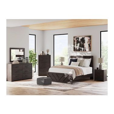 Prendonea Panel Bedroom Set In Charcoal