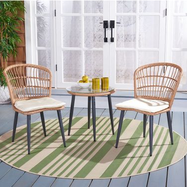 Prenza 3 Piece Lounger Set In Natural and Beige