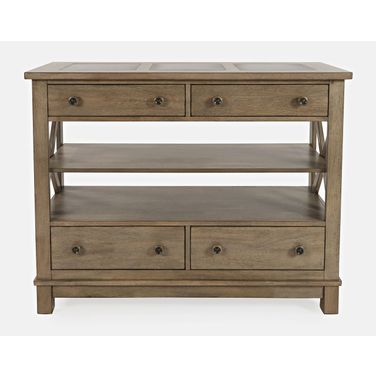 Prescott Park 4 Drawer Server In Gray Brown
