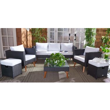 Presla 6 Piece Living Set In Black and White