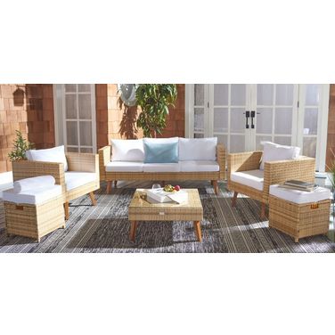 Presla 6 Piece Living Set In White